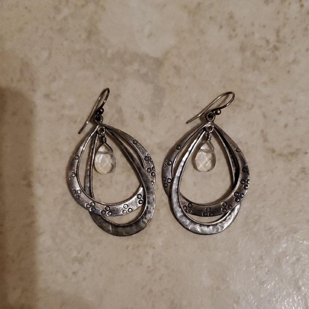 Elegant Silver Teardrop Earrings